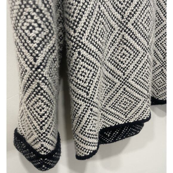 JM Collection‎ Women Cardigan Sweater Size X-Large White Black Accent Trim Open - Picture 8 of 11